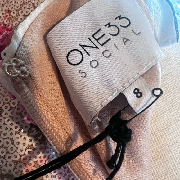 NWT One33 Social Vintage Pink Floral Minidress Size 8 - Picture 13 of 15